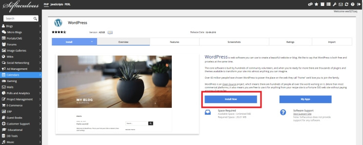 Step 3 – Click install now