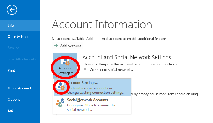 how to view two email accounts in outlook 2013