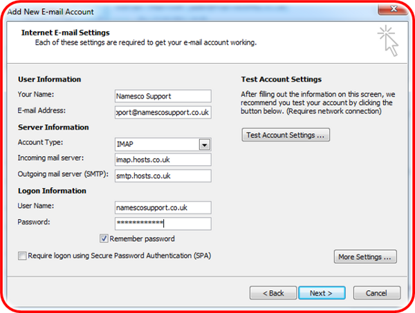 add email account to outlook 2007