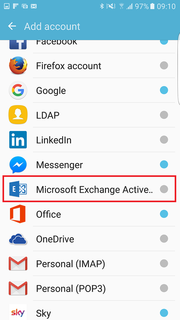 how to sync office 365 android