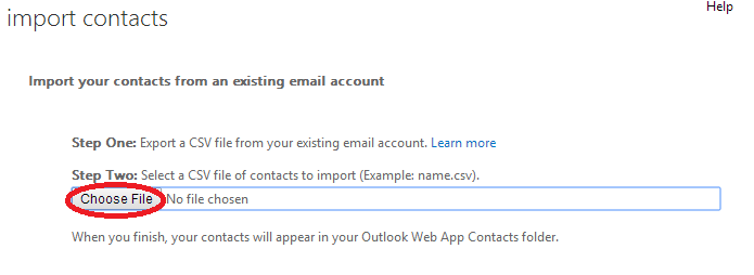 how to import contacts into outlook from exchange server